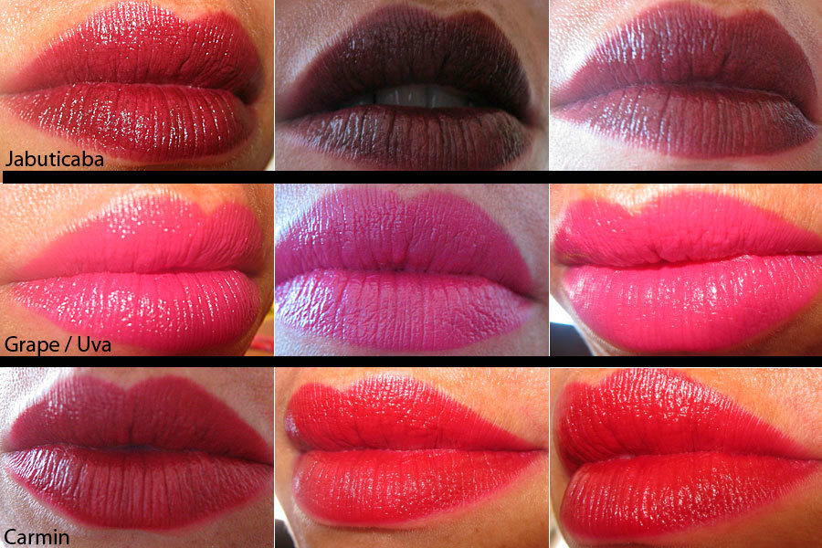 Batons Avon Colortrend: Jabuticaba, Grape/Uva e Carmin | Foto: Conversa de Menina
